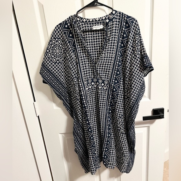 Emerson Fry India Collection Short Caftan in Ink - Picture 7 of 13